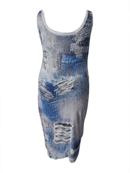 Plus Size Print Bodycon Cami Dress