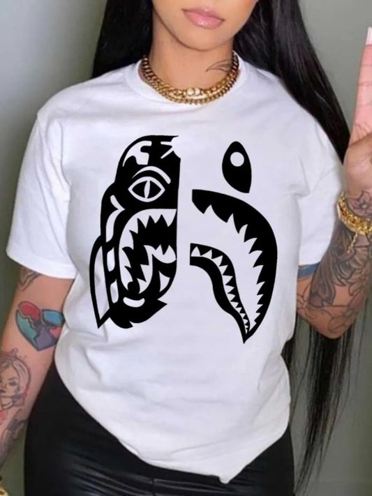 Cartoon Print Regular Fit T-shirt