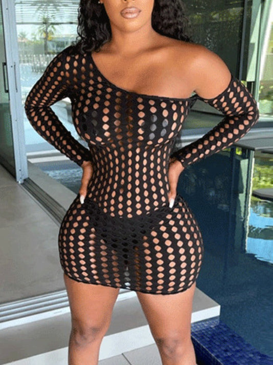 SXY One Shoulder Cut Out Bodycon Dress